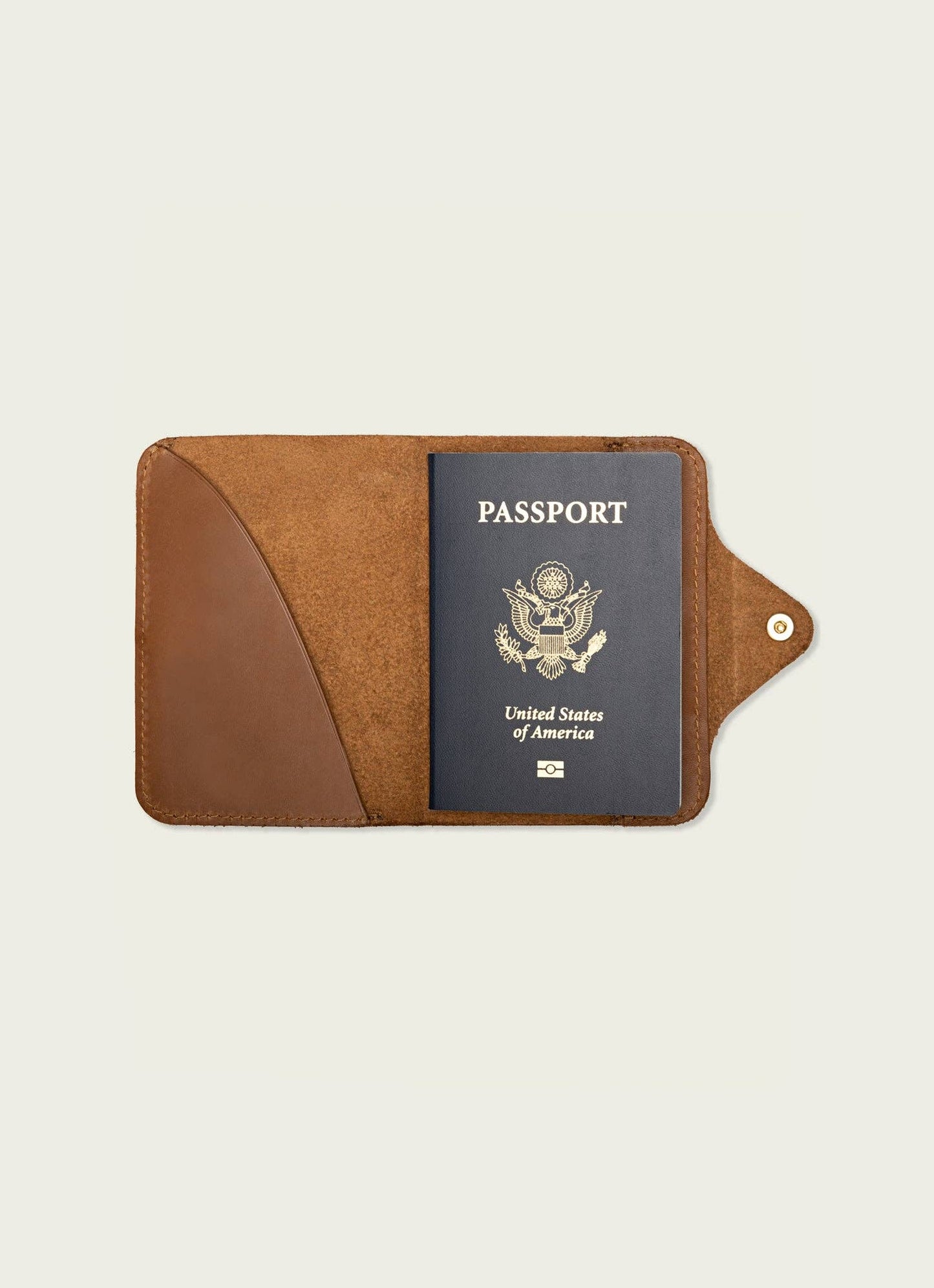 Leather Snap Passport Travel Wallet