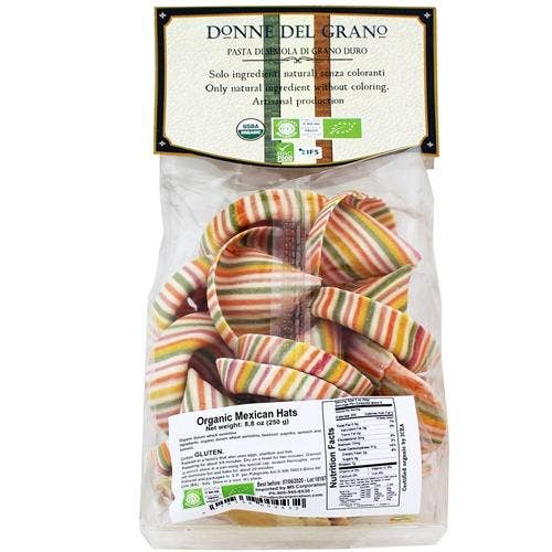 Organic Mexican Hats (Sombreroni) Colored Pasta