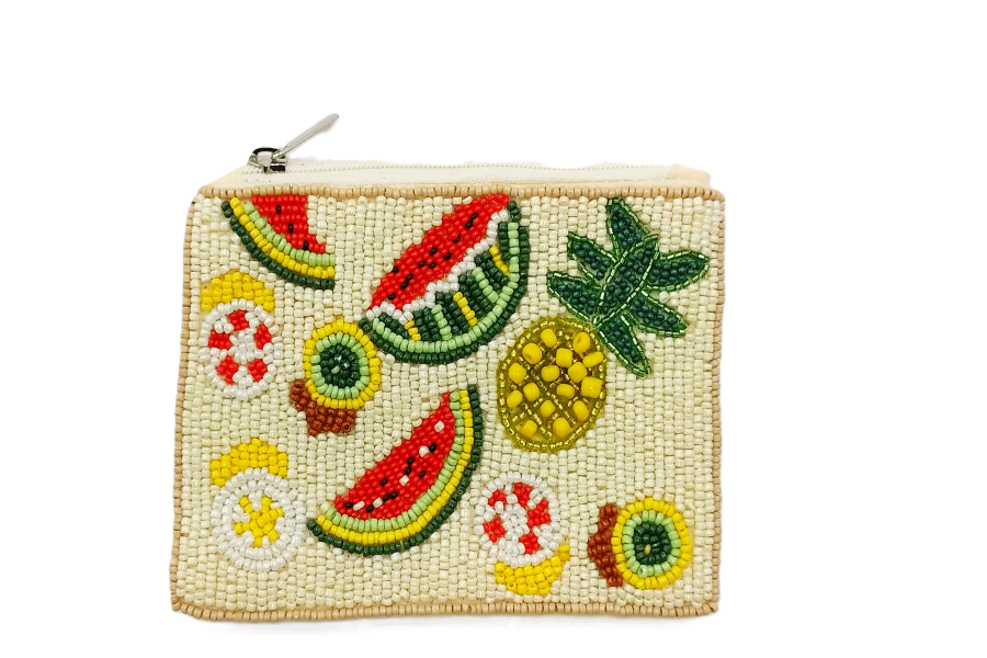 Fruits Beaded Coin Purse
