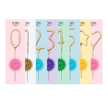 Mini Gold Number Sparkler Wand