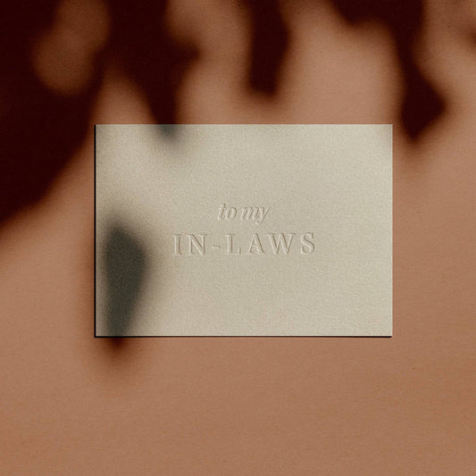 To my In-Laws Letterpress Card
