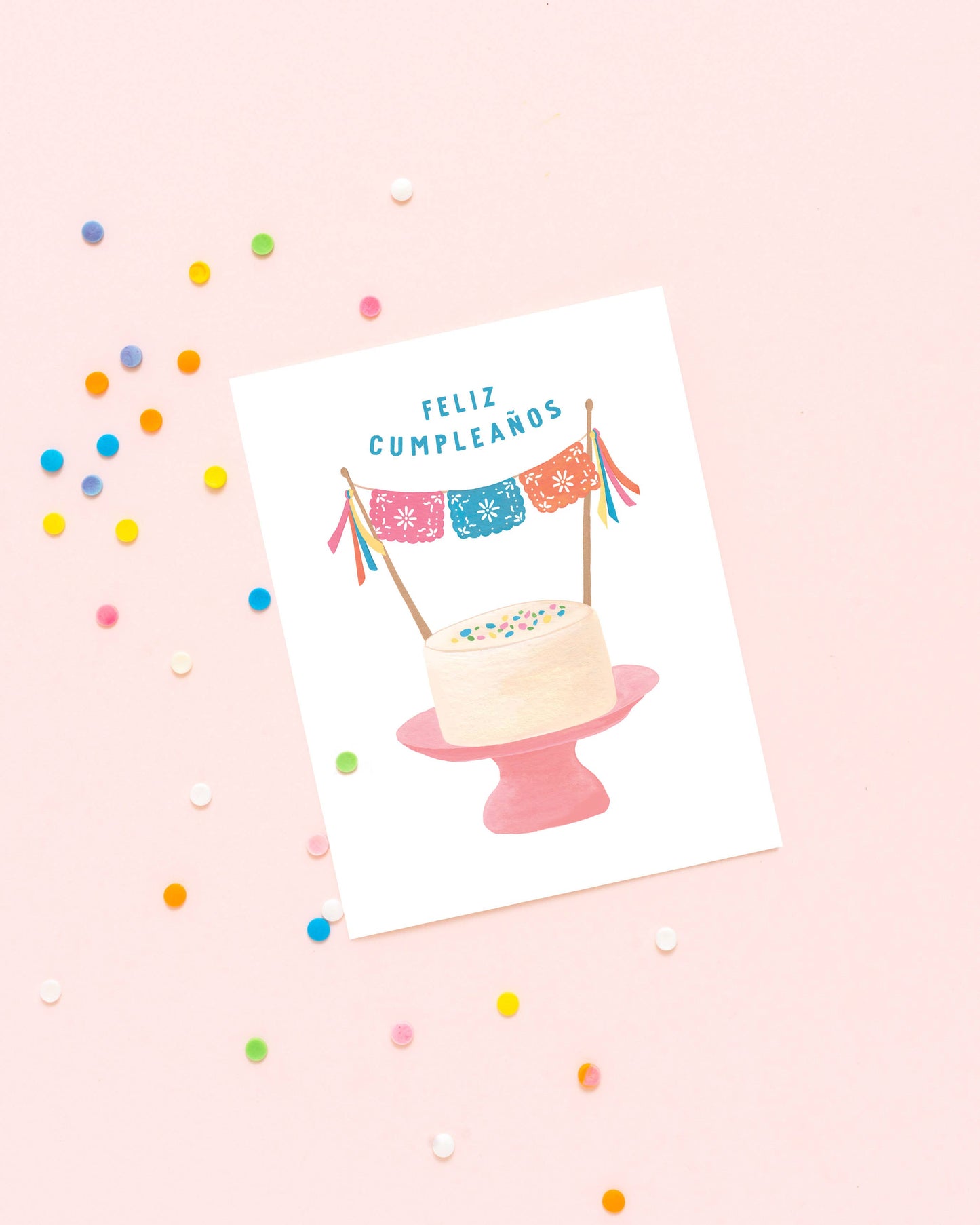 Feliz Cumpleanos Cake Card