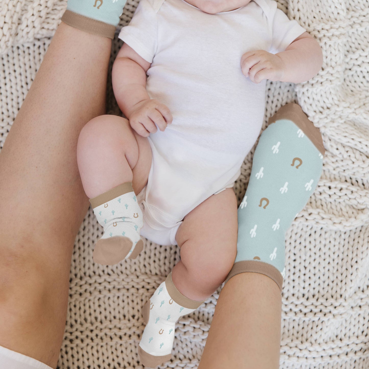 Mama & Me Socks Set - Howdy Partner Blue