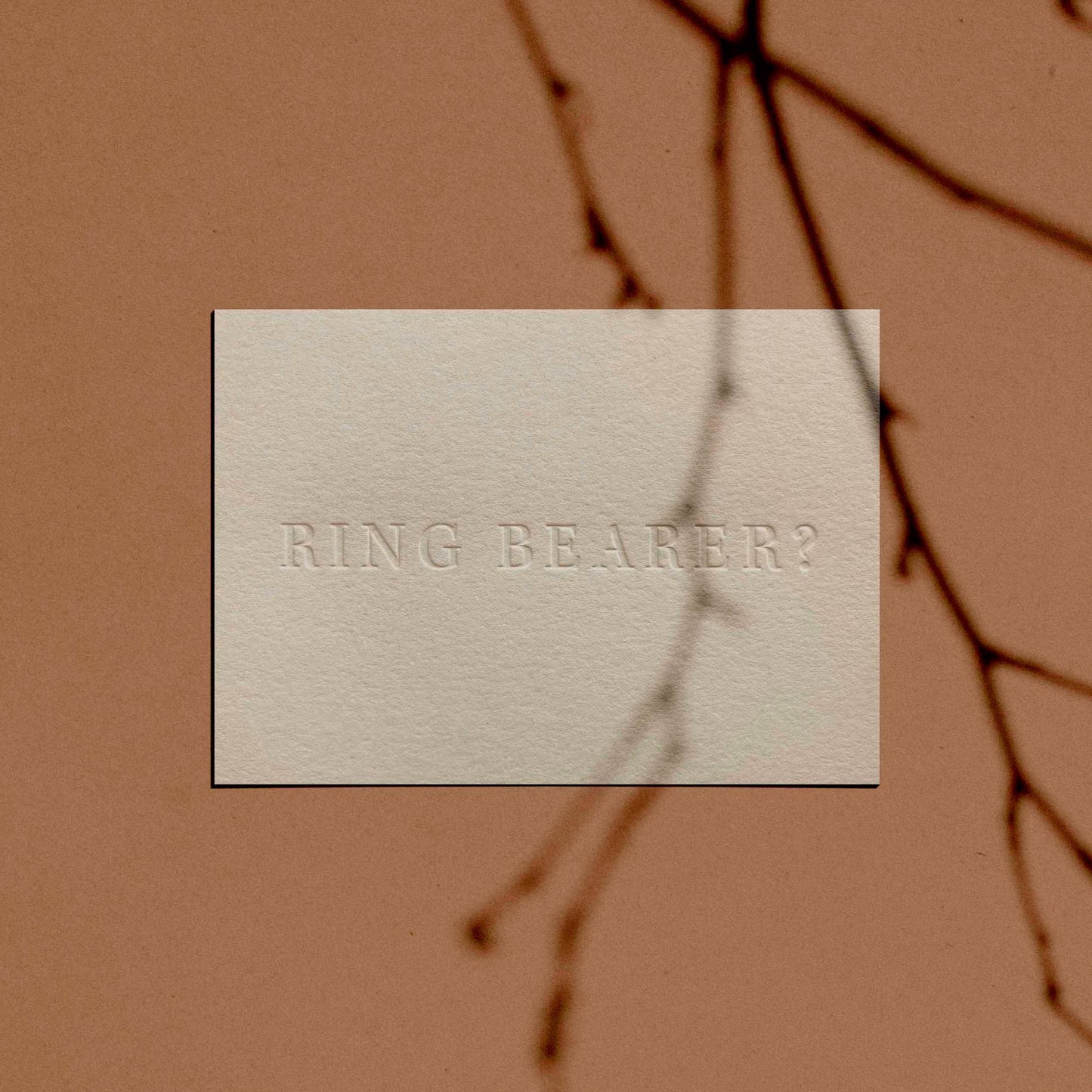 Ring Bearer? Letterpress Proposal Card
