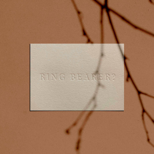 Ring Bearer? Letterpress Proposal Card