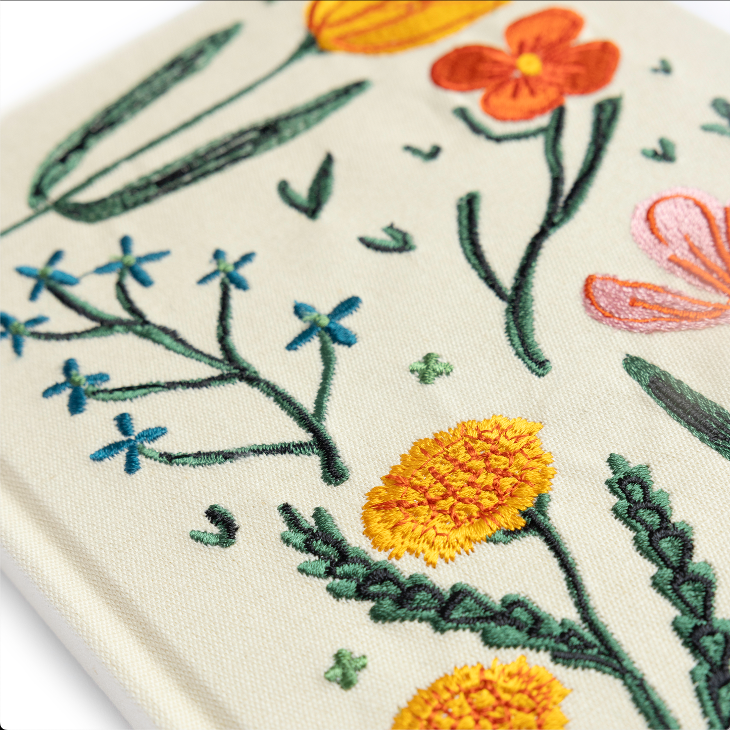Flower Embroidered Journal / Notebook