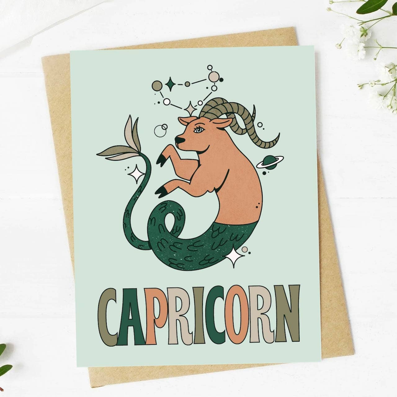Capricorn Zodiac Greeting Card