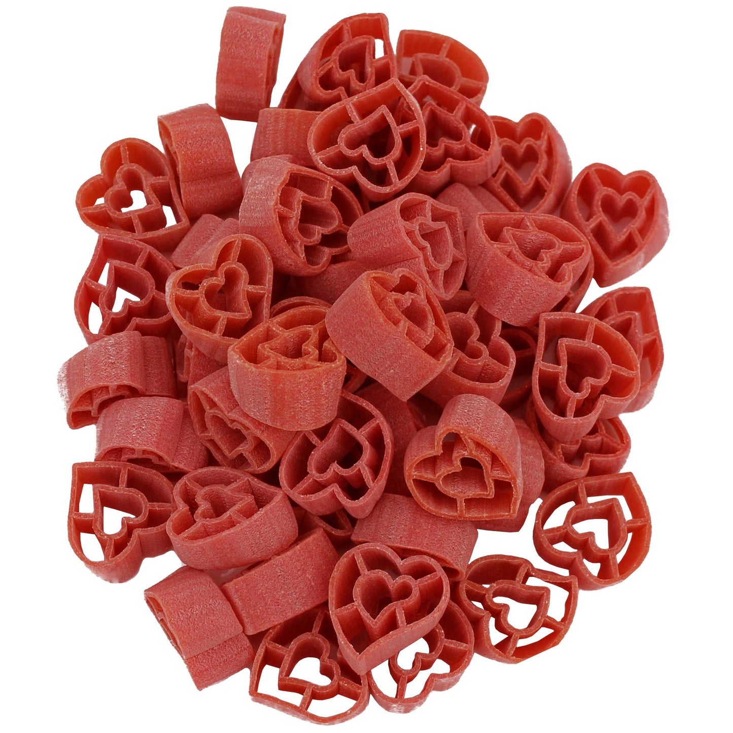 Red Hearts Colored Pasta