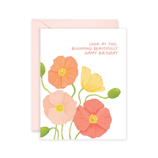 Blooming Beautifully - Birthday Flower Greeting Card