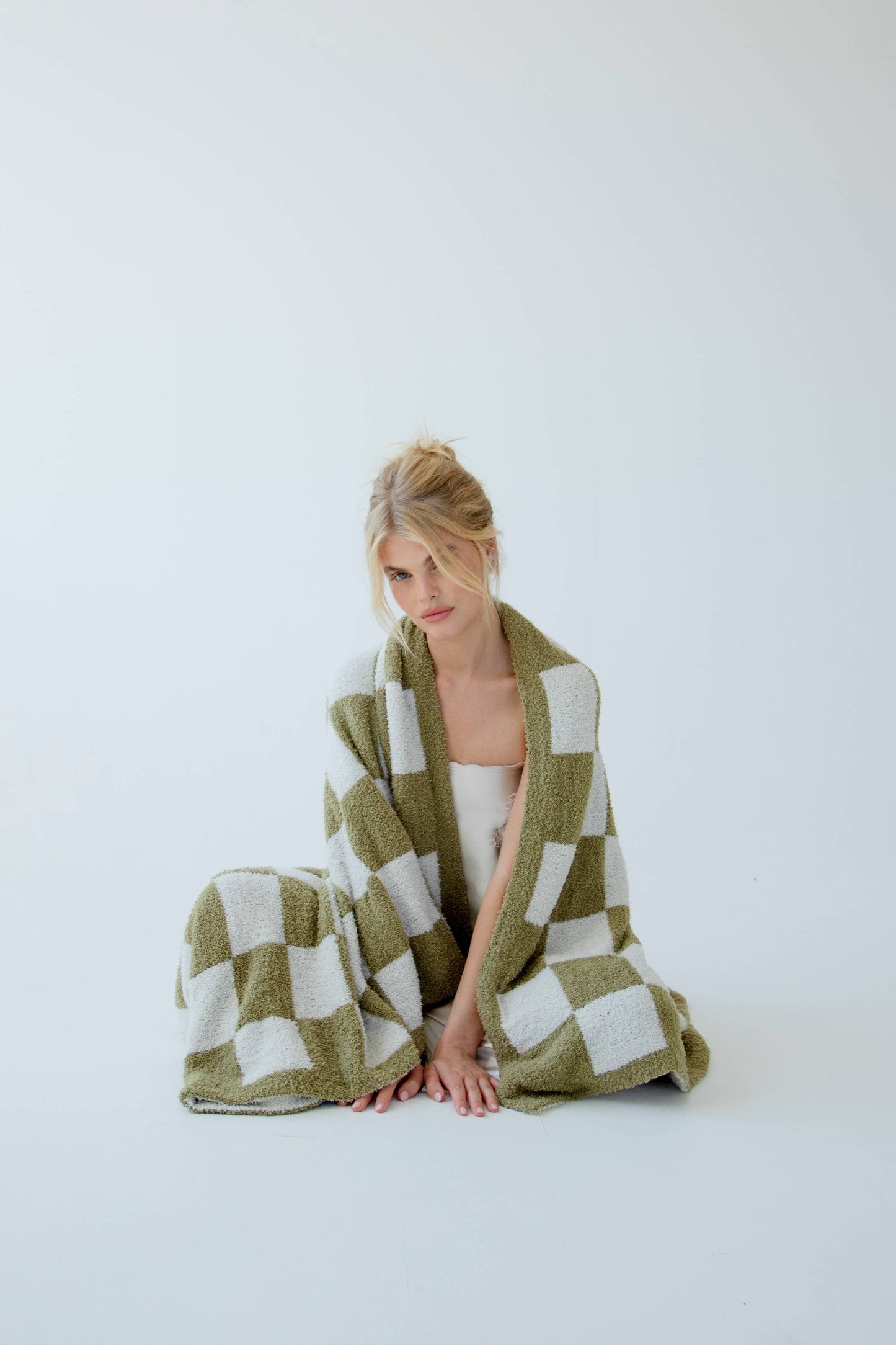 Checkered Green Blanket