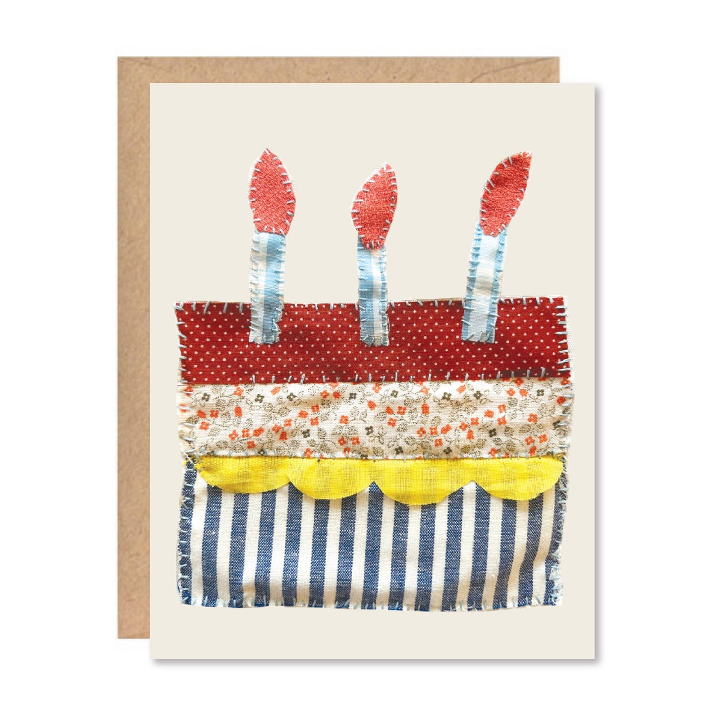 Birthday Cake Fabric Card