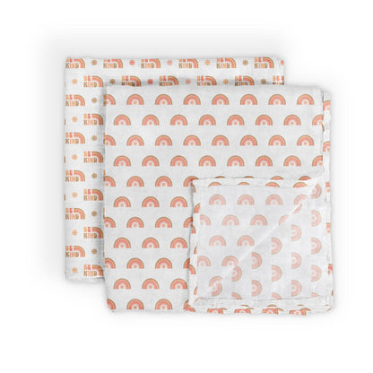 Swaddle Blanket Set Be Kind Rainbows